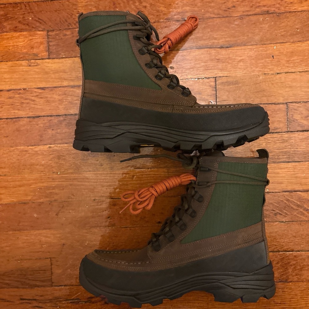 Men’s GH Bass Vibram outsole Green and Brown High-Top Boots size 10.5 - Picture 3 of 8